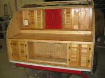 Galley with red door