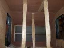 interior paneling in place