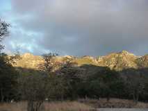 Peaks to East at Sunset from Bogs Springs Campground Dec. 3, 09 589F