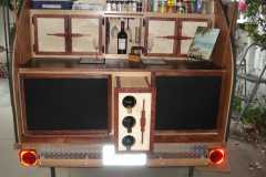 Galley area with cabinet decoration