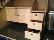 Birch Drawers and Cabinets