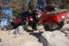 Rock crawling with trailer.