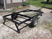 Trailer frame with jacks added