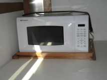 Microwave on the counter top