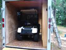 golf cart in trailer
