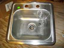 (0271) My $10 15"x15" sink I found at Habitat for Humanity's used building materials store here in Reno.