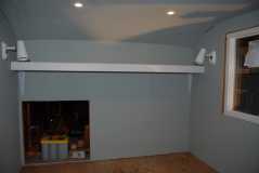 Shelf and molding installed