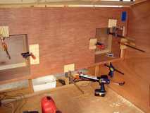 Attaching bedroom cabinet facing ply