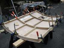 Dry fitting plywood hatch cover