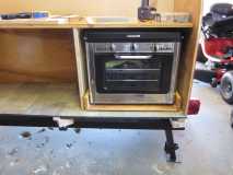 Counter Reinstalled & Camp Oven Shelf Mounted on Slides