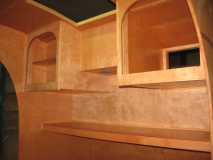 inside cabinets and shelf