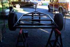 frame welded, painted, and axle set