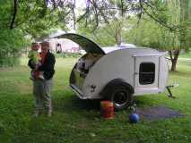 Camper and family