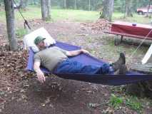 Mark in hammock, Pine Lake United Methodist Camp