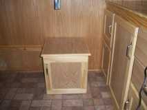 closed portapotty cabinet