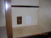 Plugs in Cabinet above Feet