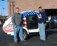 Pic 2 of 3: Little Guy President Joe Kicos was on hand to turn over the trailer to me