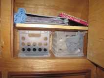 boxes in cabinet
