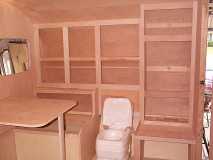 Interior wood work minus cabinet doors