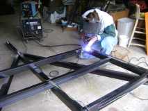 Welding the corner brackets