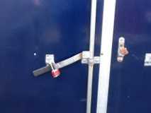 Back door handle locked open