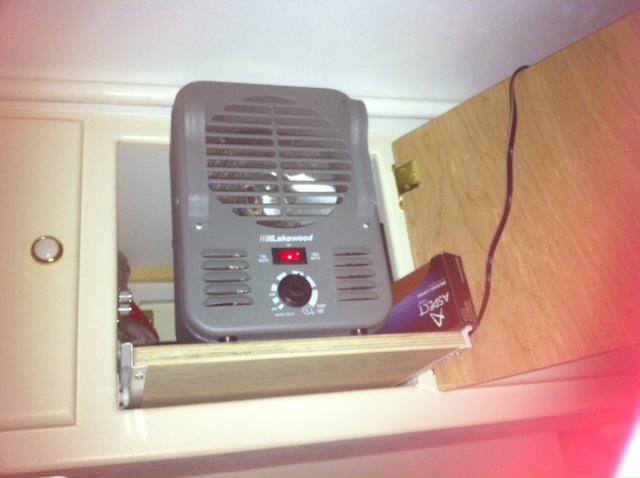 My new sliding shelf for the space heater.JPG