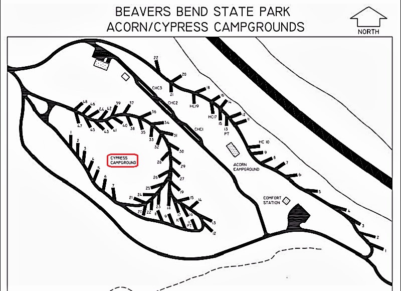 Beaver's Bend State Park Cypress Loop map.JPG