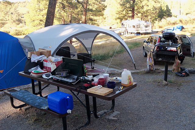 BBQing in the forest, campsite 4 at Lake Robert's Upper End Campground in the Gila National Forest, New Mexico.jpg