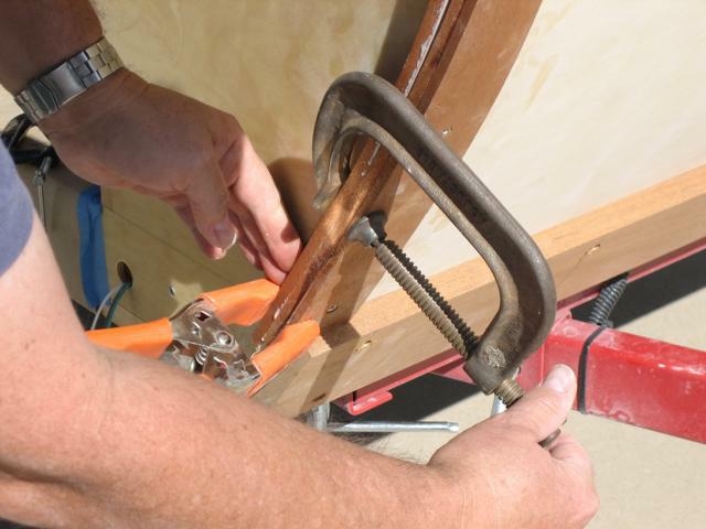Glueing on a strip