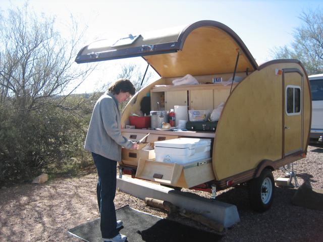 Galley in use