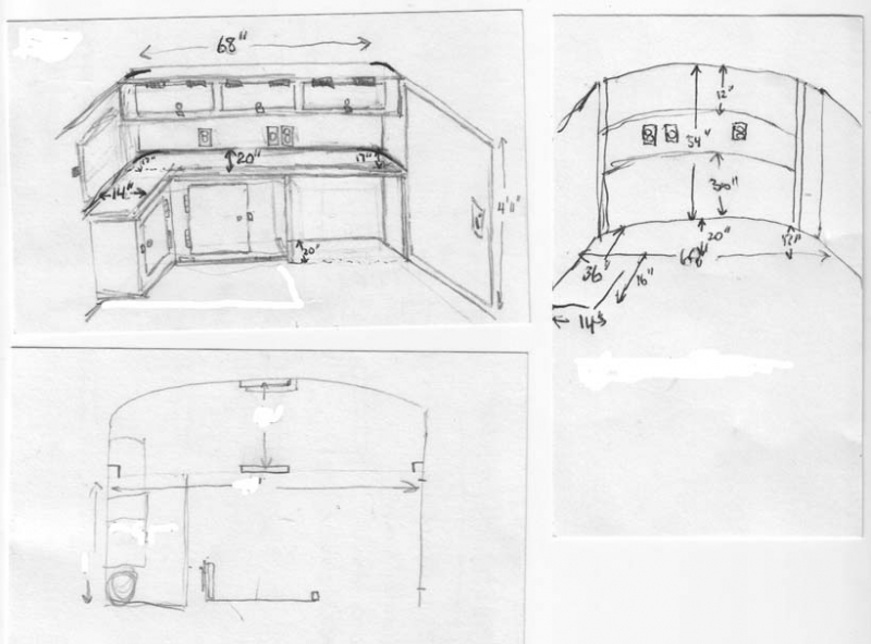 Draft plan for front end cabinets.