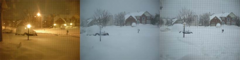 Outside our house during blizzard 10-02-06.