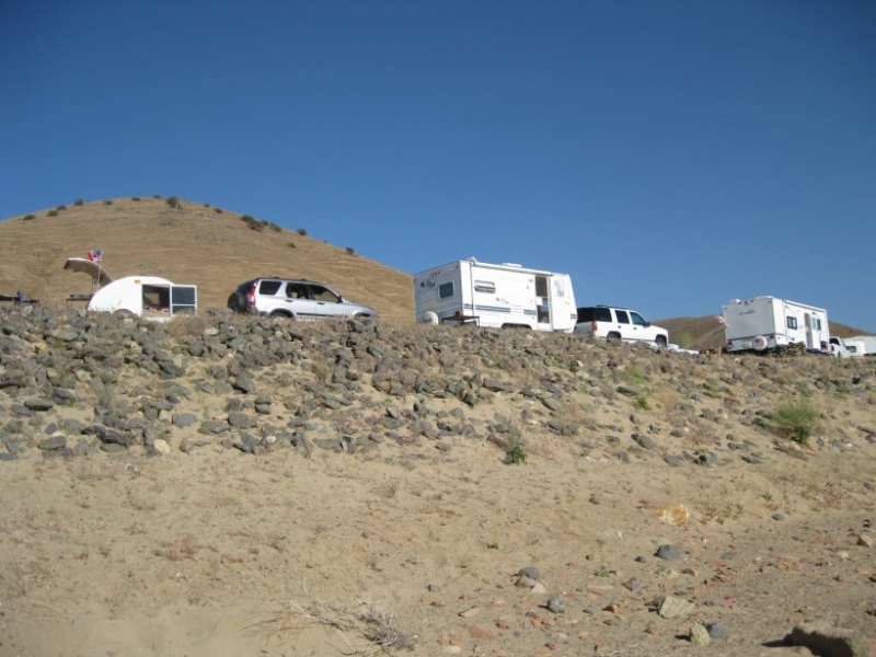 Parked by the RV's