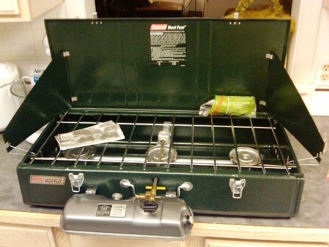 Coleman 3 burner Dual Fuel for $25