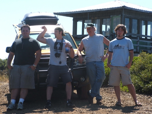 Me & my boys at Grayback fire lookout.  5,700 ft.