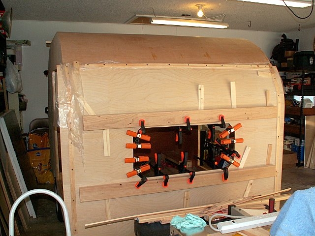 Second layer of ply (birch) being attached (no. 2)