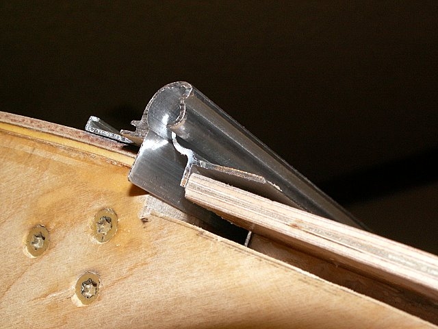 Close up of Hurrican Hinge and edge of hatch
