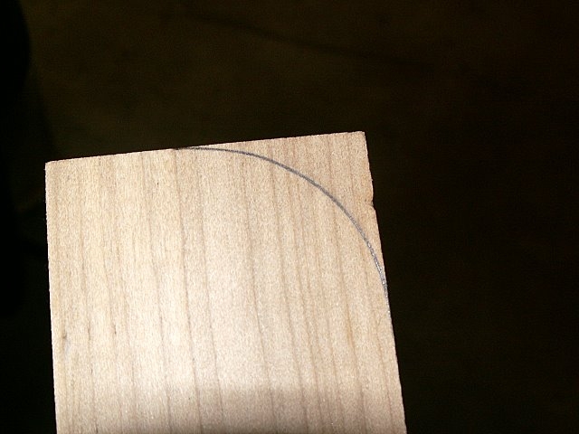 Radius cut/profile for corners of the door trim