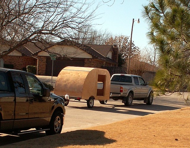 Down the street for our 1st tow.