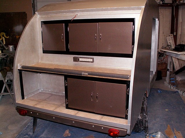 Galley Finished!  Ready to mount the hatch and connect wiring.
