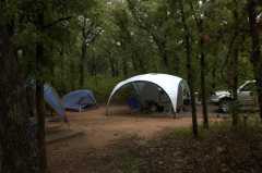 A rainy day in camp