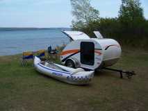 TD and Kayak - Munising Bay (Lake Superior) (Daisy in the Chair!)