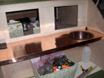 copper countertop