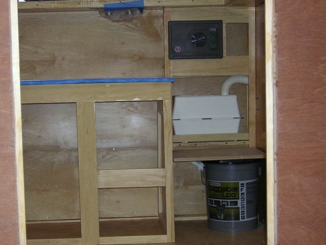 First fitting of galley and electric cabinets