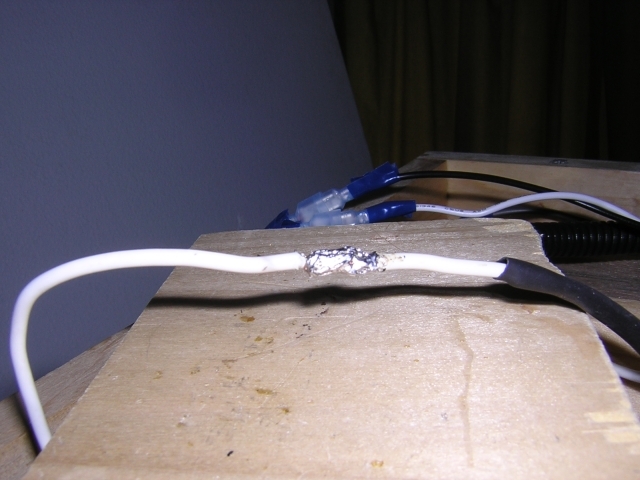 I soldered until I couldn't see the wire.