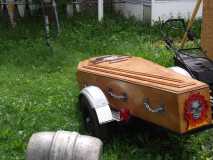 coffin on wheels