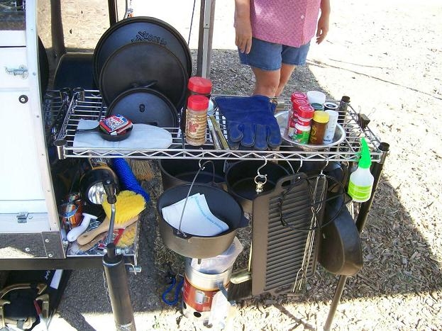 Cast Iorn table/rack combo