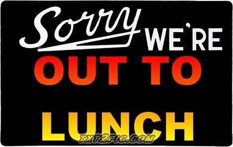 lunch sign