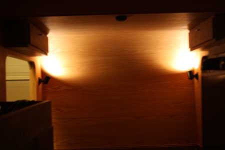 Overhead cabinets & lighting
