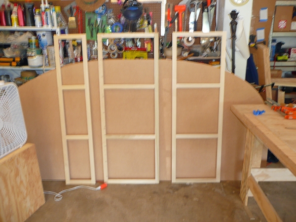 completed frames for bulkhead wall